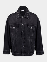 Off-White Eyelet-Detail Cotton Denim Jacket