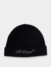 Off-White Logo-Embroidered Wool Beanie