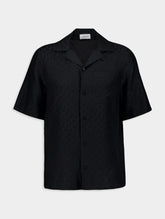 Off-White Logo-Jacquard Camp-Collar Shirt