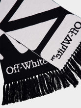 Off-White No Offence Intarsia-Logo Wool Scarf