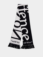Off-White No Offence Intarsia-Logo Wool Scarf