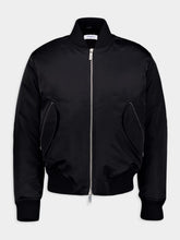 Off-White Satin Finish Bomber Jacket