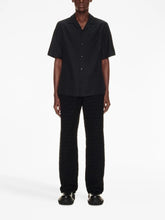 Off-White Textured Jacquard Black Shirt