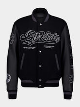 Off-White Tyre Moon Appliquéd Varsity Jacket