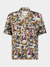 Palm Angels Floral-Print Short-Sleeved Shirt