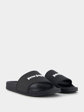 Palm Angels Logo-Print Flat Slides