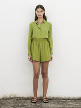Paula Bronzita Green Silk Shorts