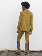 Paula Chakakan Leather V-Neck Blouse