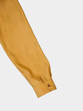 Paula Cosmos Silk Shirt with Leather Bib