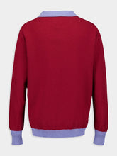 Paula Diane Bordeaux Cashmere V-Neck Blouse