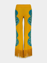 Paula Jones Jacquard Pants with Fringes