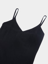 Paula Kali Black Spaghetti Strap Cashmere Top