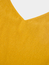 Paula Kali Mustard Spaghetti Strap Cashmere Top