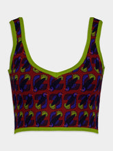 Paula Leandra Jacquard Cropped Top