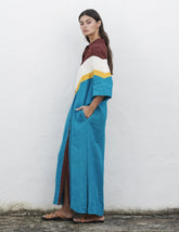 Paula Linen Shirt Dress with Patches