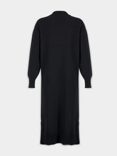 Paula Maya Black V-Neck Cashmere Midi Dress
