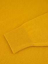 Paula Maya Mustard V-Neck Cashmere Midi Dress