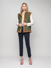 Paula Odoria Shearling Vest With Embroidered Patch