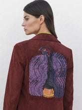 Paula Paula Embroidered Leather Blazer