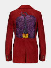 Paula Paula Embroidered Leather Blazer