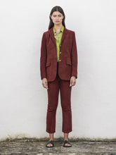 Paula Paula Embroidered Leather Blazer