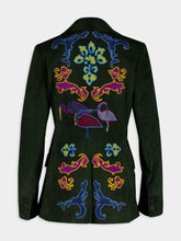 Paula Paula Embroidered Suede Blazer