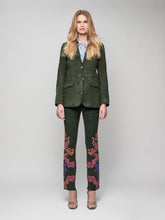 Paula Paula Embroidered Suede Blazer