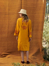 Paula Sphene Embroidered Linen Midi Dress