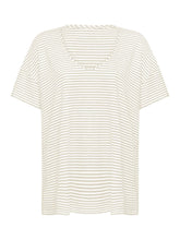 Paula Striped Linen V-Neck T-Shirt