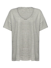 Paula Striped Linen V-Neck T-Shirt