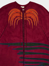 Paula Talia Suede Cape With Embroidered Patches