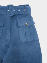 Paula Topaz Leather Wide-Leg Pants