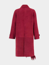 Paula Zeus Suede Trench With Embellished Feathers