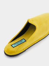 Piedaterre Dandy Cotton Velvet Yellow Slippers