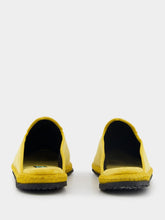 Piedaterre Dandy Cotton Velvet Yellow Slippers