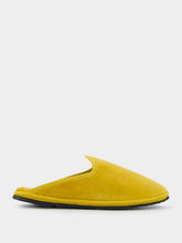Piedaterre Dandy Cotton Velvet Yellow Slippers