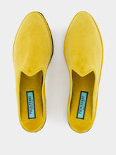 Piedaterre Dandy Cotton Velvet Yellow Slippers