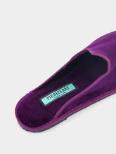 Piedaterre Dandy Cotton Velvet Purple Slippers