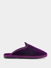 Piedaterre Dandy Cotton Velvet Purple Slippers