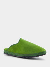 Piedaterre Dandy Cotton Velvet Green Slippers