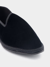 Piedaterre Furlane Wilde Cotton Black Slippers