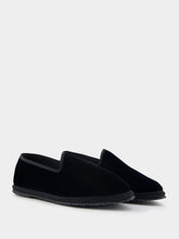 Piedaterre Furlane Wilde Cotton Black Slippers