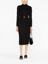 Prada Belted Wool-Blend Midi Dress