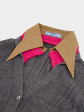 Prada Cashmere-Silk Ribbed Knit Cardigan