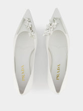 Prada Embellished Leather Ballet Flats