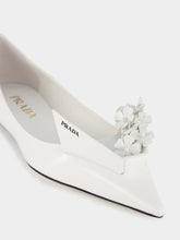 Prada Embellished Leather Ballet Flats