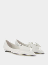 Prada Embellished Leather Ballet Flats