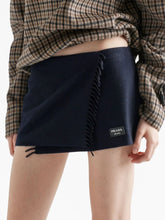 Prada Fringed Cashmere Miniskirt