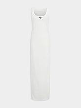 Prada Logo Cotton Jersey Maxi Dress
