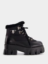 Prada Monolith Leather and Nylon Boots